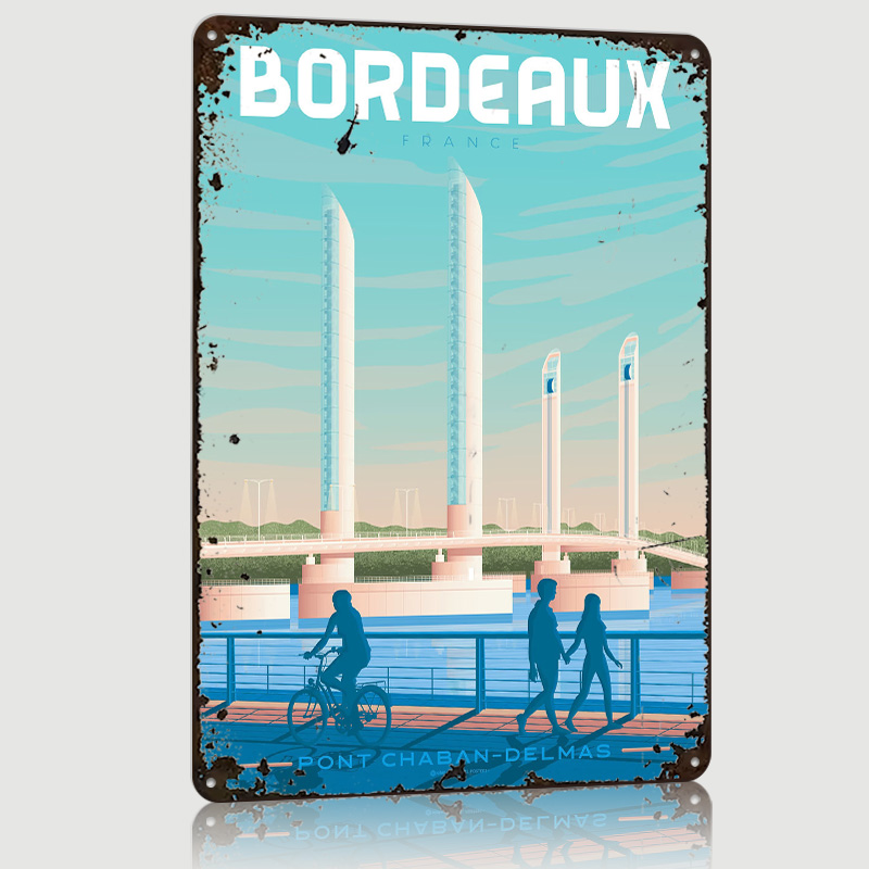 Retro Gaming France - Bordeaux France Metal Poster Custom Wall