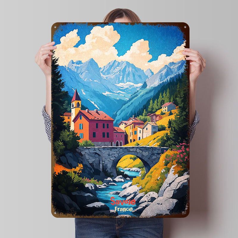 Retro Gaming France - Savoie France Art Tinplate Poster Custom