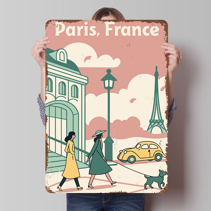 Retro Gaming France - Paris France Travel Printed Poster Customized