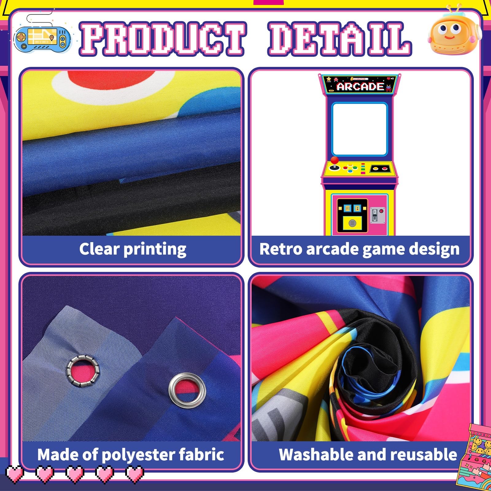 Retro Video Gaming Fabric Arca - Retro Gaming Video review and price