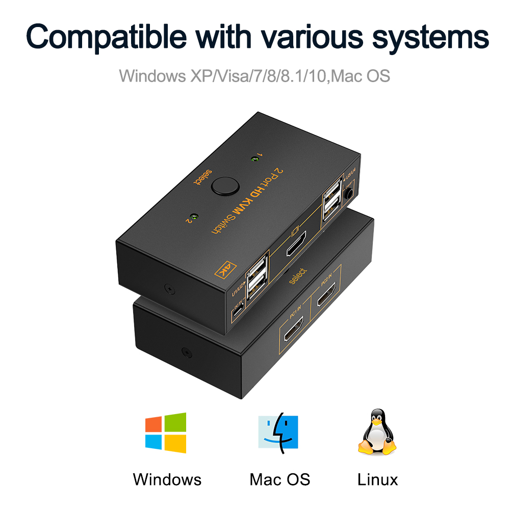 KVM switch USB 2.0 HDMI-compat - Controller Adapter Usb review and price