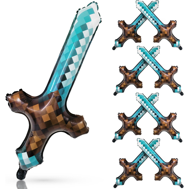 8Pcs Pixel Inflatable Sword My - Retro Gaming Events review and price