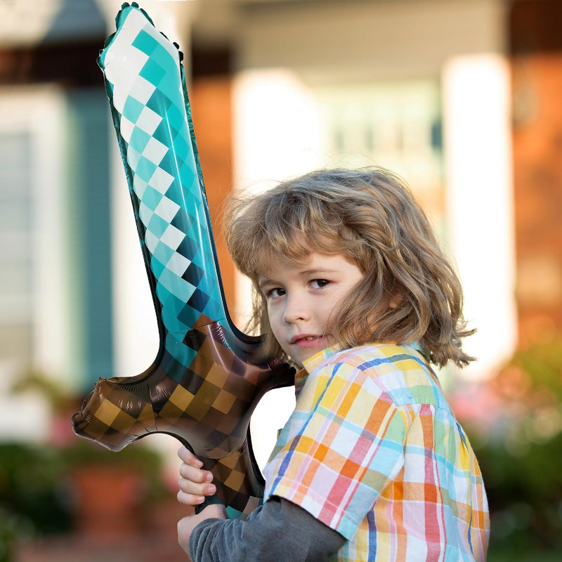 8Pcs Pixel Inflatable Sword My - Retro Gaming Events review and price