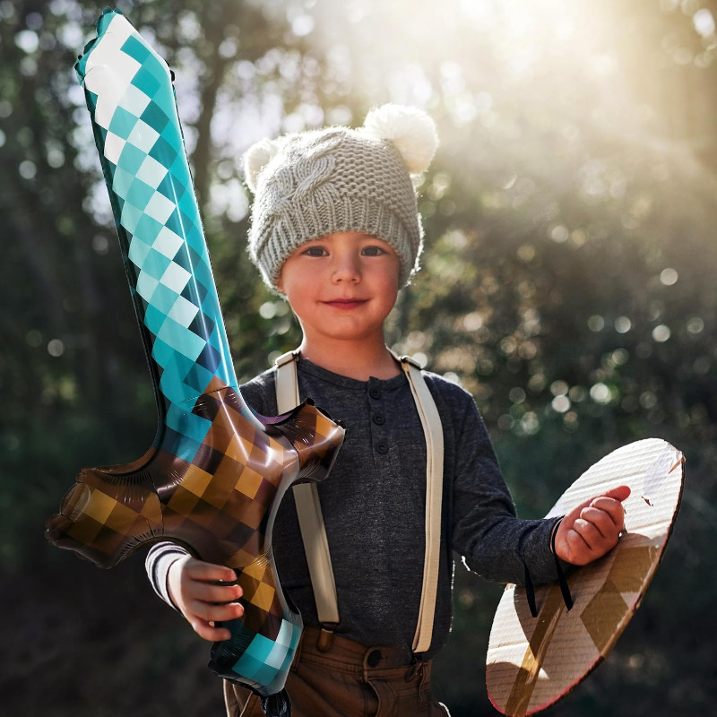 8Pcs Pixel Inflatable Sword My - Retro Gaming Events review and price