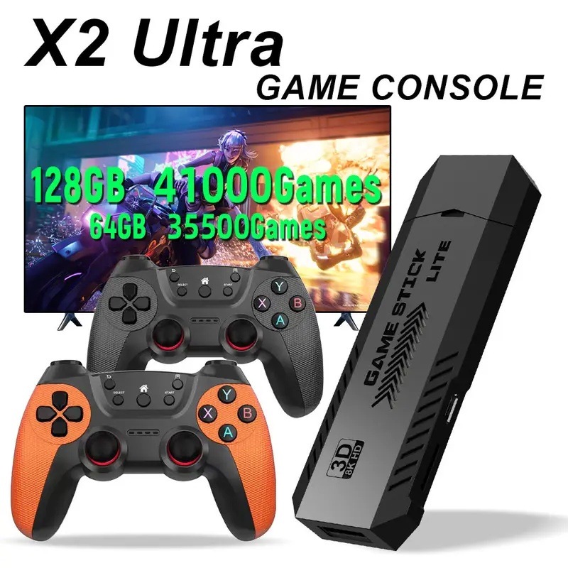 X2 Ultra Pro Retro Game Stick  - Retro Gaming Gif review and price