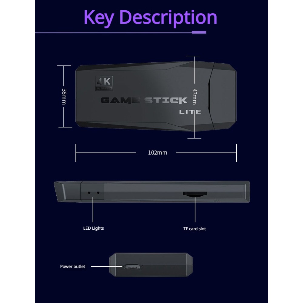 Portable 4K Retro Game Stick C - Retro Gaming Upscaler review and price