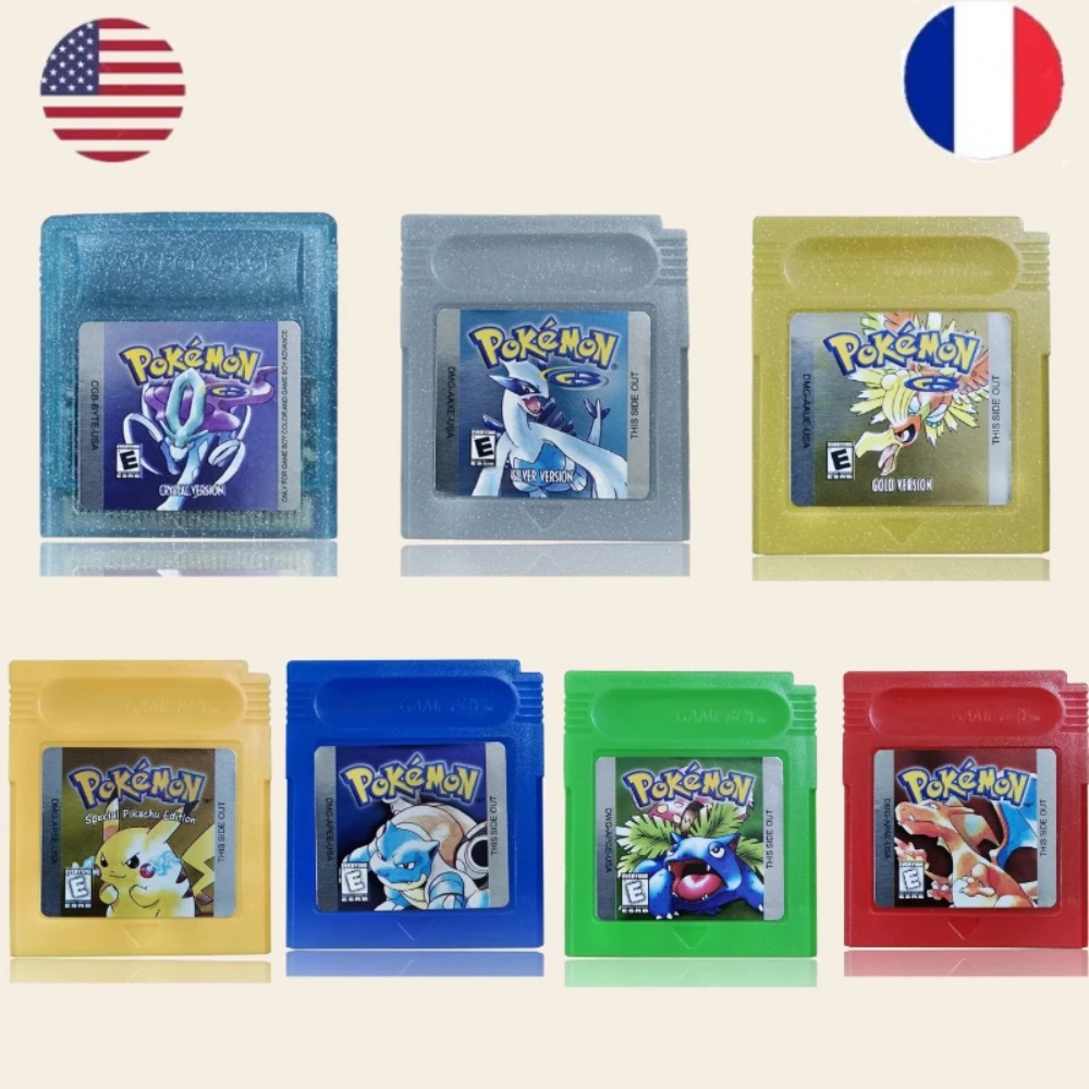 GBC 16 bit Pok é mon game cart - Retro Gaming Gif review and price