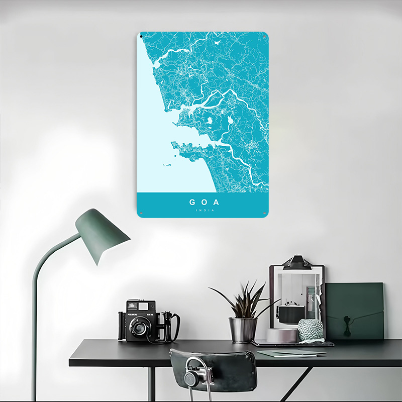 Goa India Map Print Poster Cus - Retro Gaming India review and price