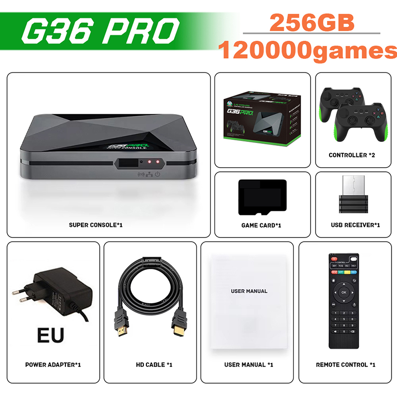 Super G36 Pro Game Console 256 - Retro Gaming Tv Box review and price