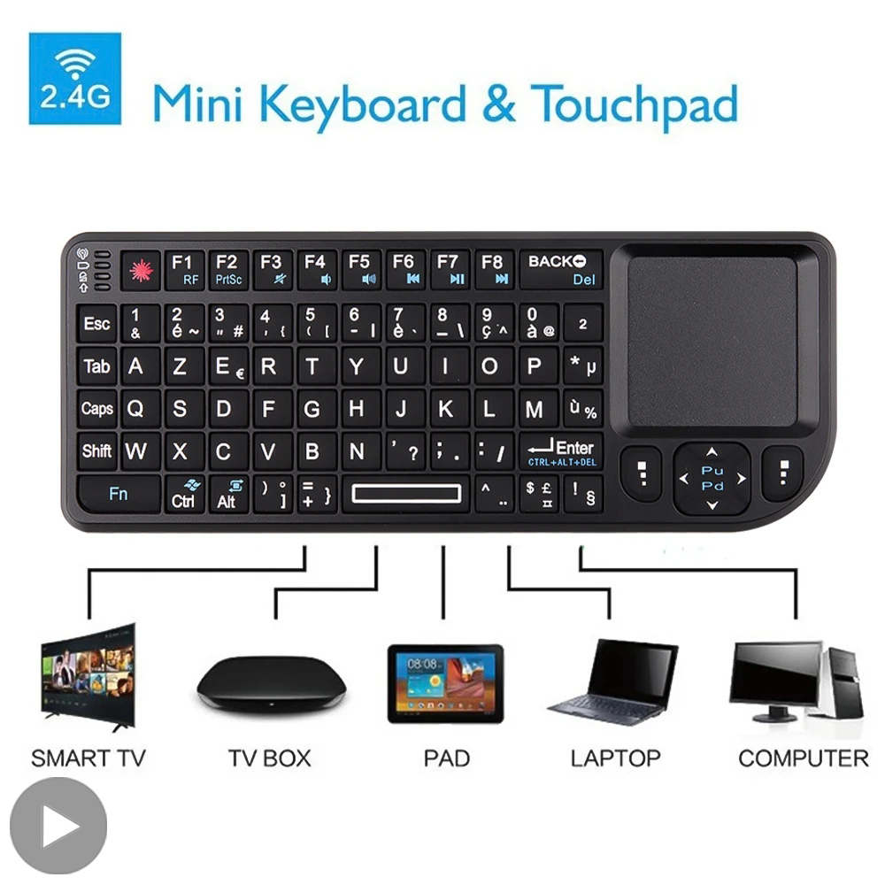 Backlit Mini Wireless Keyboard - Retro Gaming Tv Box review and price