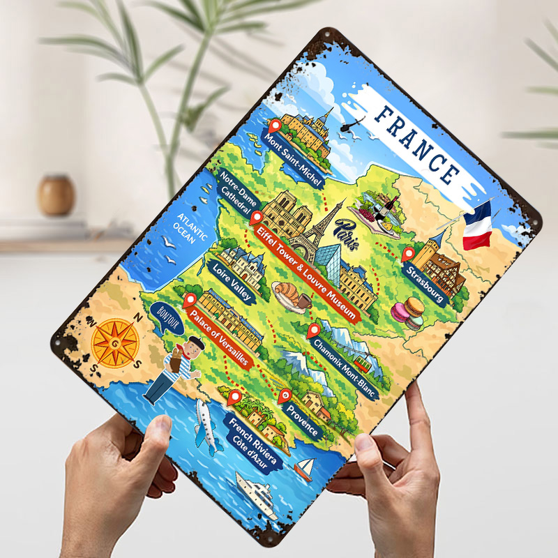 France Travel Map Cartoon Meta - Retro Gaming France review and price