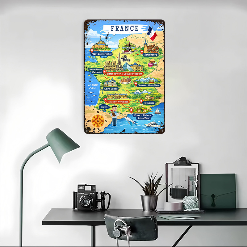 France Travel Map Cartoon Meta - Retro Gaming France review and price