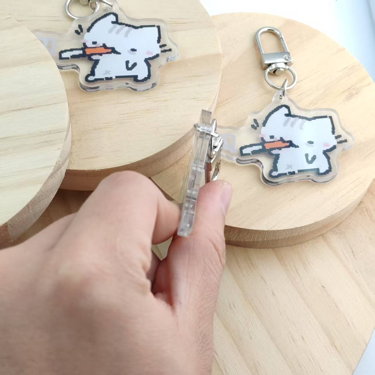 2d Flat Pixel Cat Keychain - G - Retro Gaming Gifts review and price