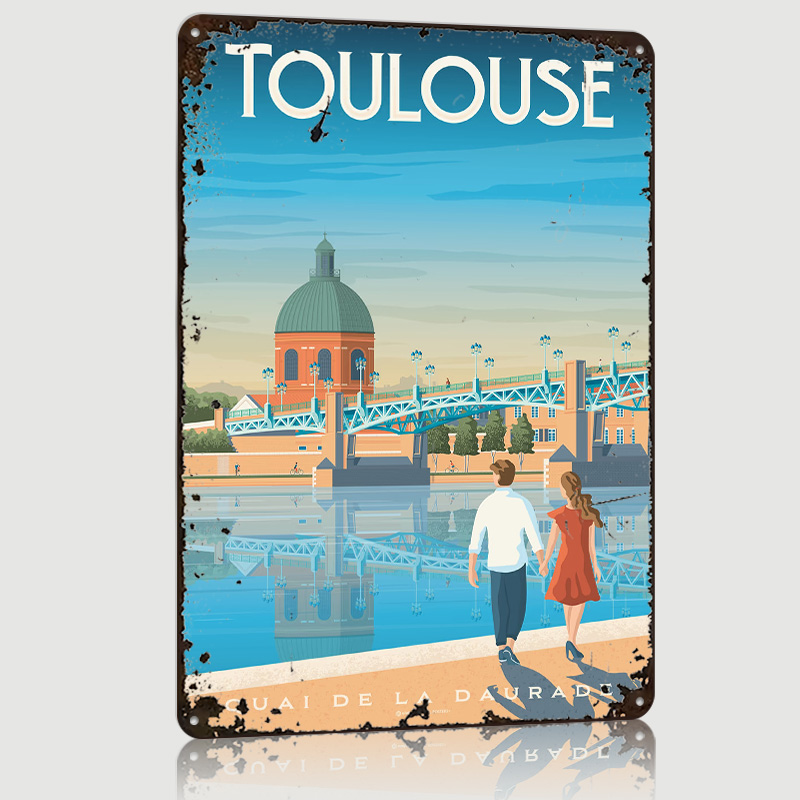 Toulouse France Print Metal Po - Retro Gaming France review and price